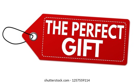 The perfect gift label or price tag on white background, vector illustration