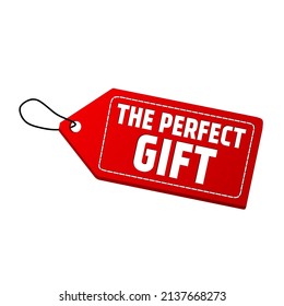 The perfect gift label or price tag. Trendy style. Vector illustration.