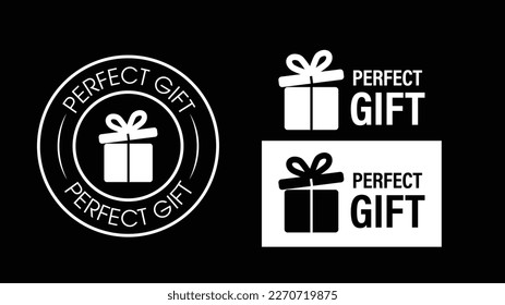 perfect gift vector icon, black in color, perfect for a gift