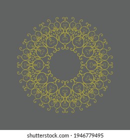 Vector gráfico perfecto Línea Amarilla del Ornamento Islámico Indio Ramadán