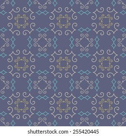Perfect graphical seamless pattern. Geometrical texture made in vector. Unique background for invitations, cards, websites.