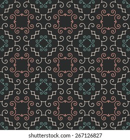 Perfect graphical seamless pattern. Geometrical texture made in vector. Unique background for invitations, cards, websites.
