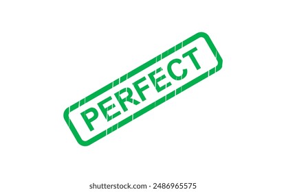Texto de Vector de sello verde perfecto