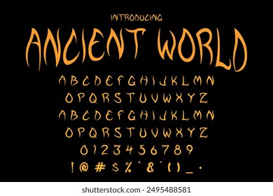 Perfect Halloween font vector illustration featuring spooky, playful letters. Ideal for Halloween posters, invitations, and decorations. 