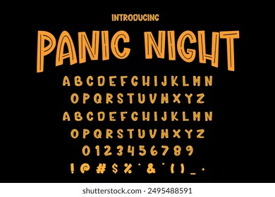 Perfect Halloween font vector illustration featuring spooky, playful letters. Ideal for Halloween posters, invitations, and decorations. 