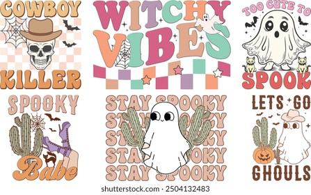 Perfect Halloween Sublimation And Retro Designs Bundle
