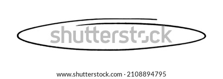 Perfect hand drawn ellipse. Vector oval frame written by a pen. Bubble selection graphic element isolated on white background.