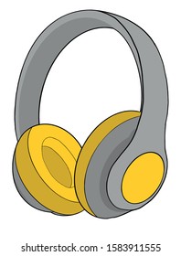 Perfect Headphones vector without background 
