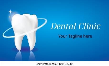 Perfect Healthy Tooth, Dental Care Clinic Logo, Icon, Realistic Design Vector.