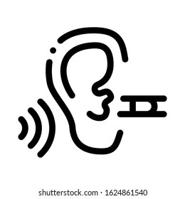 Perfect Hearing Icon Vector. Outline Perfect Hearing Sign. Isolated Contour Symbol Illustration