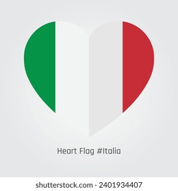 Perfect Heart-shaped Italia Flag Vector design, Immerse yourself in a symphony of national pride with our exquisite. This meticulously crafted symbol intertwines love and patriotism