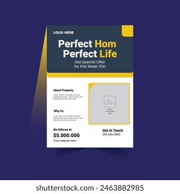 perfect home poster template design