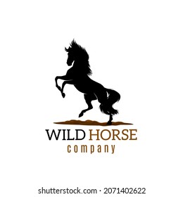 Perfect horse logo vector design illustration for any purpose associated with wild horses