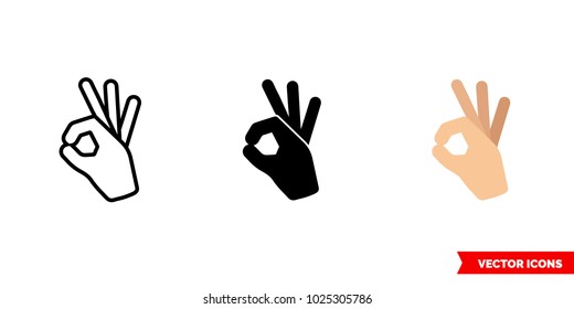 Perfect icon of 3 types: color, black and white, outline. Isolated vector sign symbol.