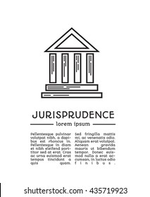 Perfect icon about jurisprudence, for your project. Line style.