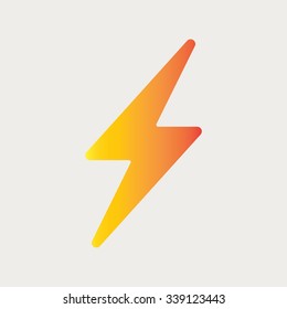 perfect icon of lightning and electricity