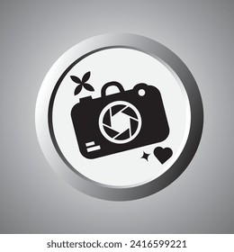 perfect icon of a photography camera shutter