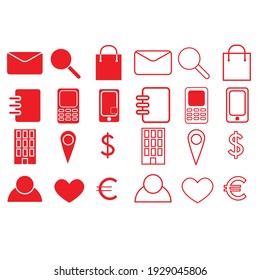 Perfecto conjunto de iconos. Iconos de línea delgada y rellenos para negocios, marketing, medios sociales, UI y UX, finanzas y banca, navegación, aplicación móvil, comunicación, iconos de acción, gestión, seo.