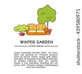 Perfect illustration, concept with winter garden.