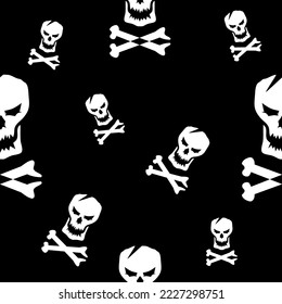 The perfect illustration of skull Pattern design for your t-shirt ,textile industries and also suitable for other stuffs