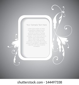 Perfect illustration speech bubble with ornament