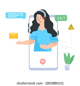 A perfect illustration of virtual assistant