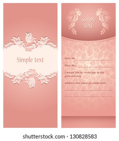 Perfect as invitation, announcement, greeting card, menu and more. For example a invitation wedding. Vector illustration 10eps