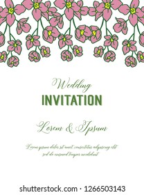 Perfect for invitation with floral design vector art