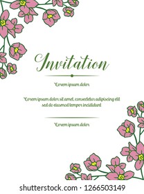 Perfect for invitation with floral design vector art