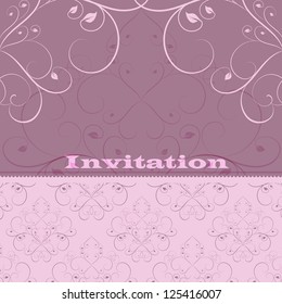 Perfect for invitations and ornate backgrounds. Wedding card or invitation with abstract damask background. Abstract greeting card.