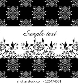 Perfect for invitations and ornate backgrounds. Wedding card or invitation with abstract damask background. Abstract greeting card.