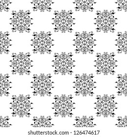Perfect for invitations and ornate backgrounds. Wedding card or invitation with abstract damask background. Abstract greeting card. Damask seamless pattern. Vector Illustration.