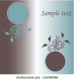 Perfect for invitations and ornate backgrounds. Wedding card or invitation with abstract damask background. Abstract greeting card.