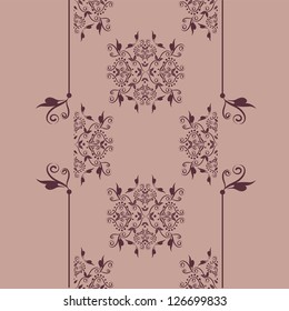 Perfect for invitations and ornate backgrounds. Wedding card or invitation with abstract damask background. Abstract greeting card.