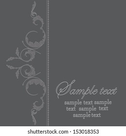 Perfect for invitations and ornate backgrounds. Wedding card or invitation in abstract damask style. Abstract greeting postcard.  Ornate card announcement. Vintage damask invitation card. 
