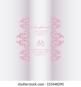 Perfect for invitations and ornate backgrounds. Wedding card or invitation in abstract damask style.Ornate card announcement. Vintage damask invitation card. Abstract vintage background. 