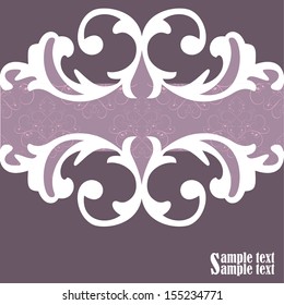 Perfect for invitations and ornate backgrounds. Wedding card or invitation in abstract damask style. Ornate card announcement. Vintage damask invitation card. Abstract vintage background.