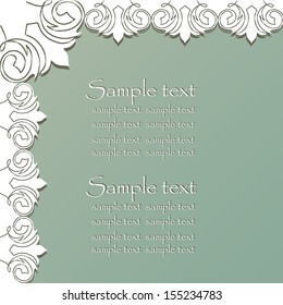 Perfect for invitations and ornate backgrounds. Wedding card or invitation in abstract damask style. Ornate card announcement. Vintage damask invitation card. Abstract vintage background.