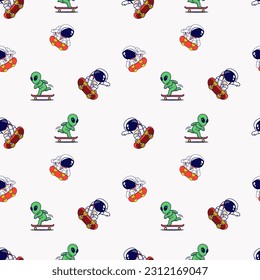 Perfect Kids Apparel Trendy Textile Wrapping Collage Print Seamless Pattern Illustrations