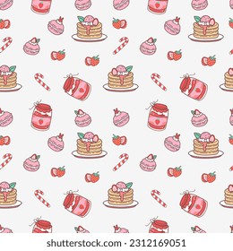 Perfect Kids Apparel Trendy Textile Wrapping Collage Print Seamless Pattern Illustrations
