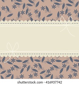 Perfect lace frame with cute flowers, leaves and berries can be used for wedding invitation, baby shower greeting card, cover and more designs.