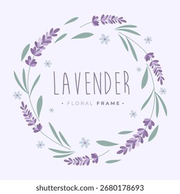 A perfect Lavender floral frame
