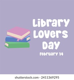 For the perfect Library Lovers Day celebration, use this vector image.