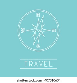 Perfect linear flat design and simple logotype or icon of trip topic. The best for travel apps, print, advertising, illustration or infographic.