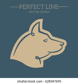 Perfect logo for dog breeder, pet shop, veteriarian clinic or dog training company