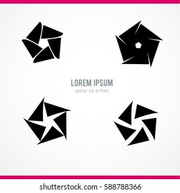 Perfect for logo or star icon on a white background. Vector illustration.