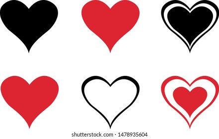Perfect Love symbol. Heart icons. Vector illustration.