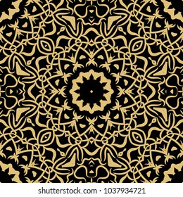 Perfect mandala. Color decorative pattern in book page. Vector illustration. It is vector illustration.