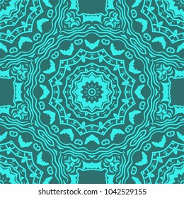 Perfect mandala. Color decorative pattern in book page. Vector illustration. It is vector illustration.