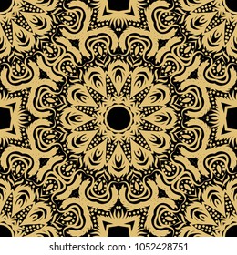 Perfect mandala. Color decorative pattern in book page. Vector illustration. It is vector illustration.